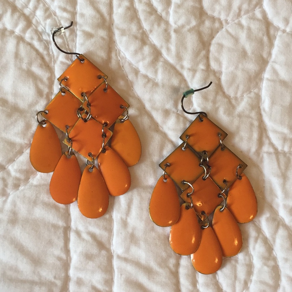 Orange earrings